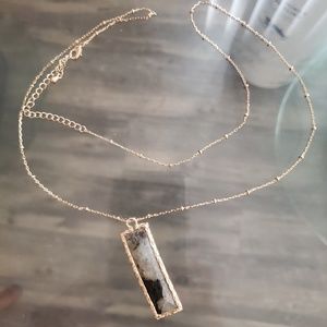 Beautiful Mahina Snowflake Obsidian Necklace